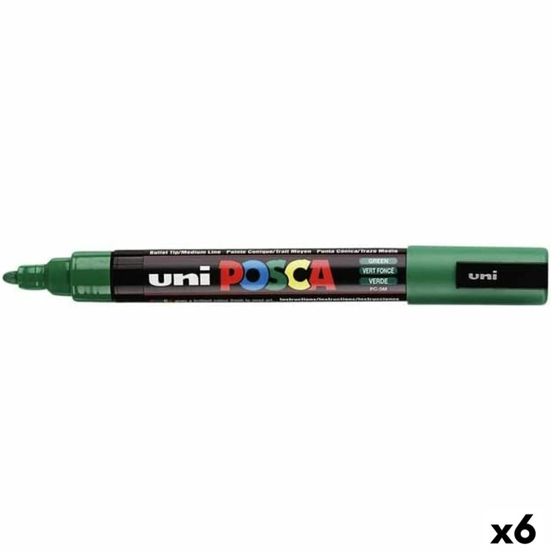 Feutres POSCA PC-5M Vert (6 Unités)