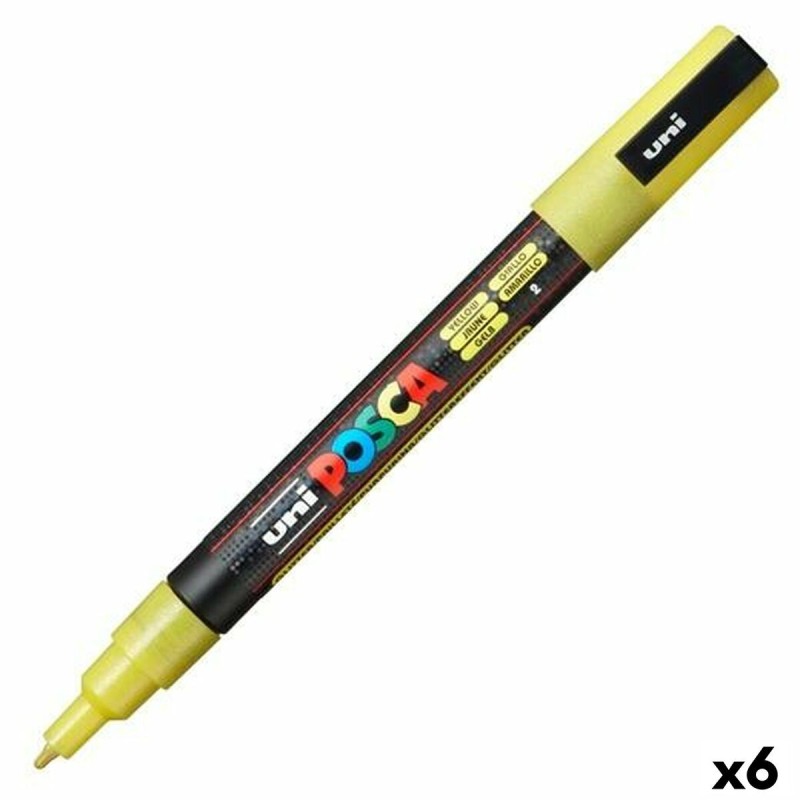 Marqueur POSCA PC-3ML Jaune (6 Unités)