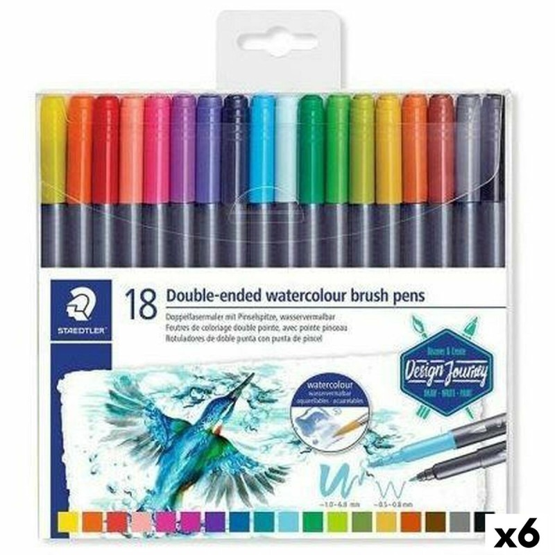 Ensemble de Marqueurs Staedtler Design Journey Double pointe (6 Pièces) (6 Unités)