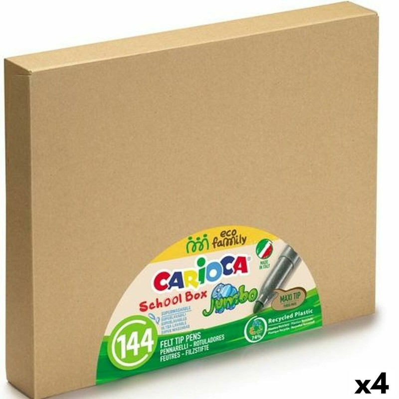 Ensemble de Marqueurs Carioca Schoolbox Multicouleur (4 Unités)