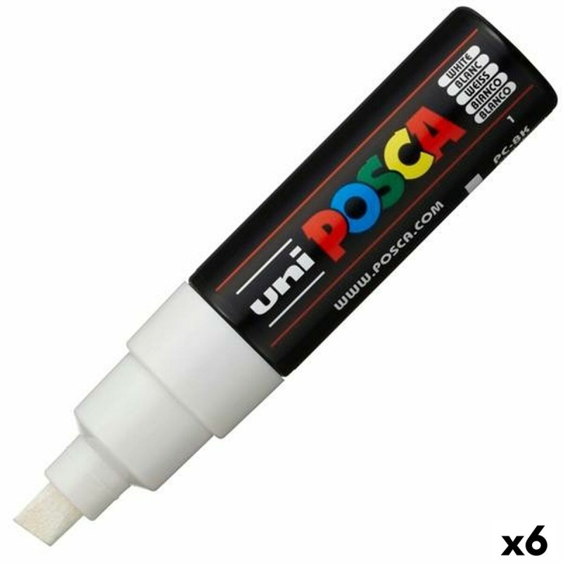 Marqueur POSCA PC-8K Blanc (6 Unités)