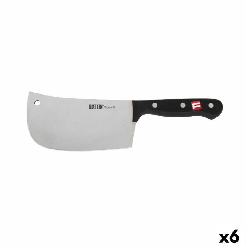 Gros couteau de cuisine Quttin Sybarite Noir Argenté 17