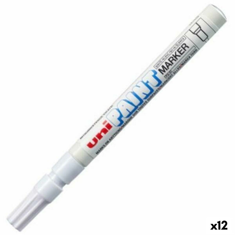 Marqueur permanent Uni-Ball PX-20 Blanc (12 Unités)