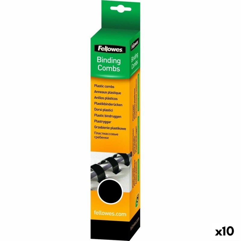 Spirales Fellowes 100 Pièces reliure Noir PVC (Ø 10 mm) (10 Unités)