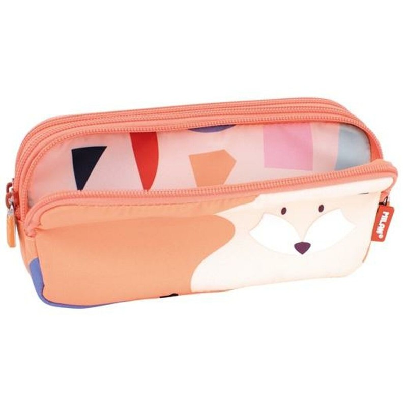 Trousse d'écolier Milan Animals Orange 20 x 11 x 6