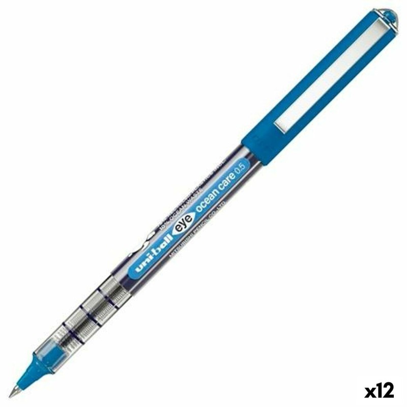 stylo à encre liquide Uni-Ball Eye Ocean Care Bleu 0