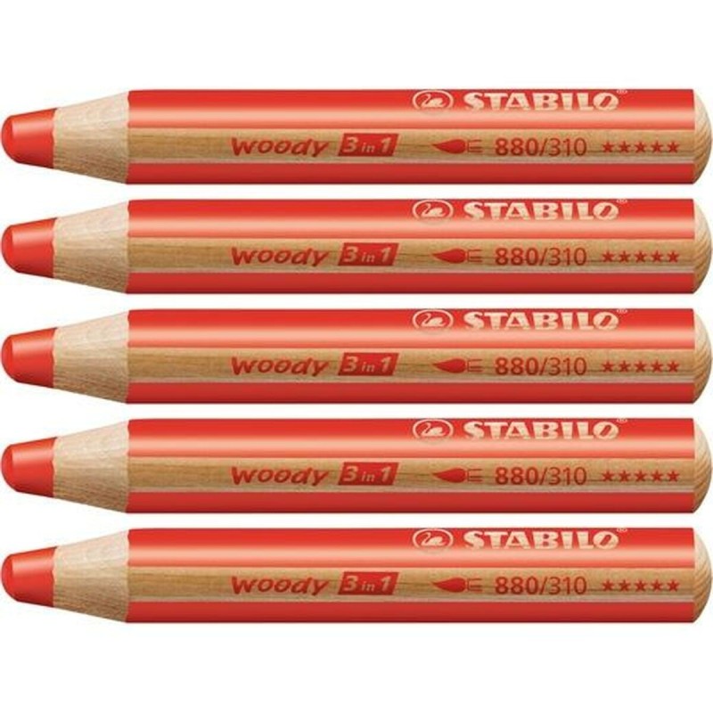 Crayons de couleur Stabilo Woody 3-en-1 (5 Unités)