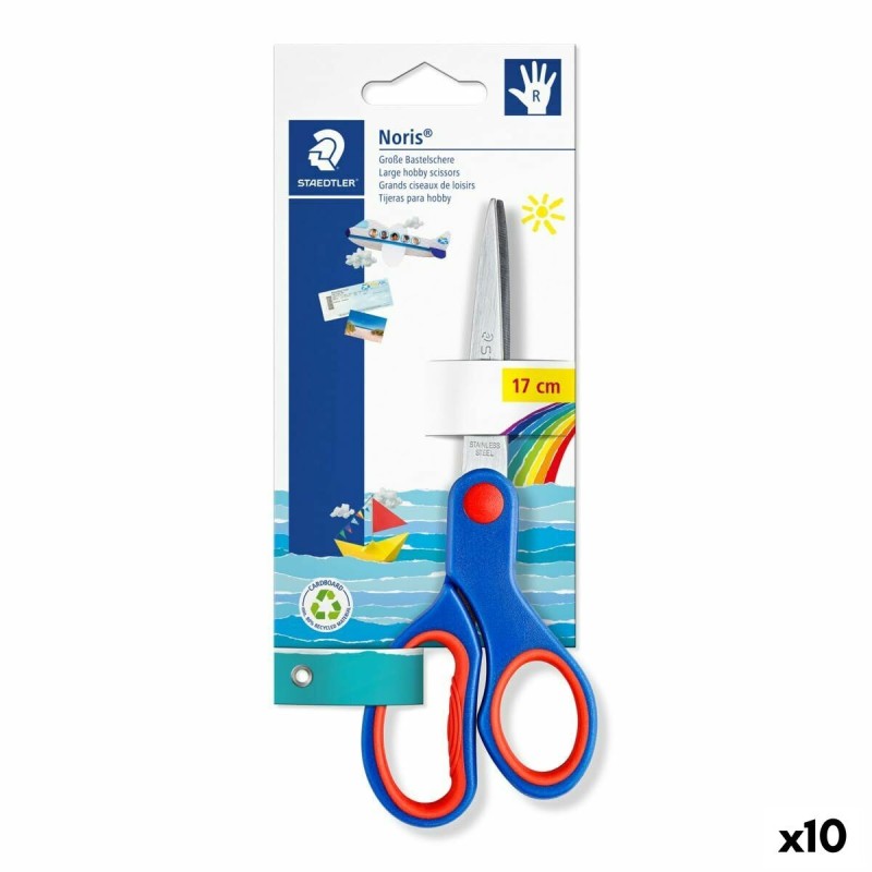 Ciseaux Staedtler Noris Bleu Acier inoxydable 17 cm (10 Unités)