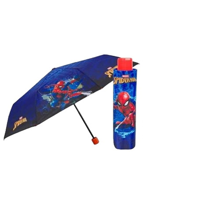 Parapluie pliable Spider-Man Perletti Bleu Ø 91 cm Enfant