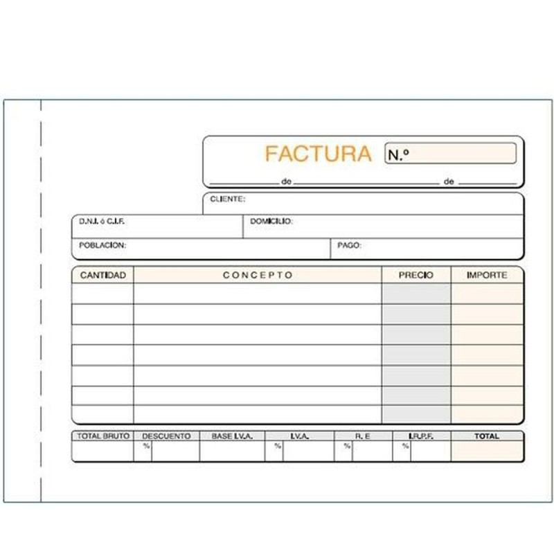 Livret de factures 15 x 10