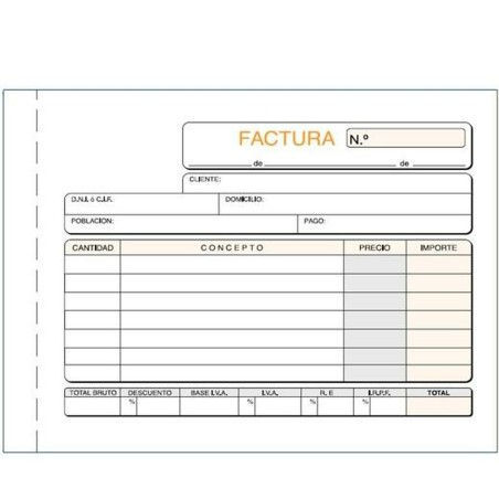 Livret de factures 15 x 10