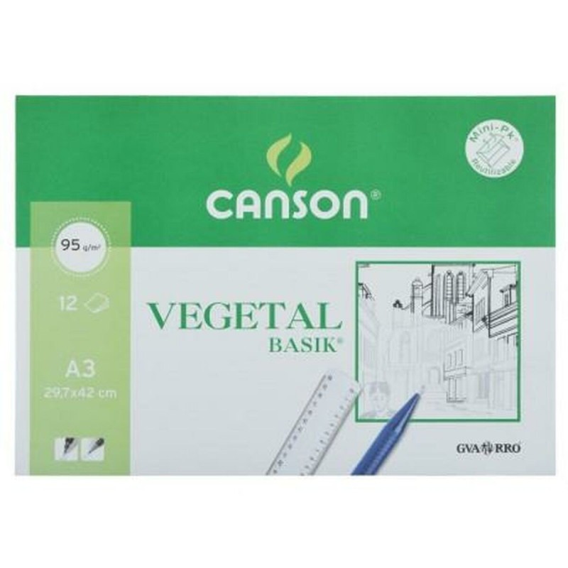 Papier végétal Canson A3 12 Volets (20 Unités)