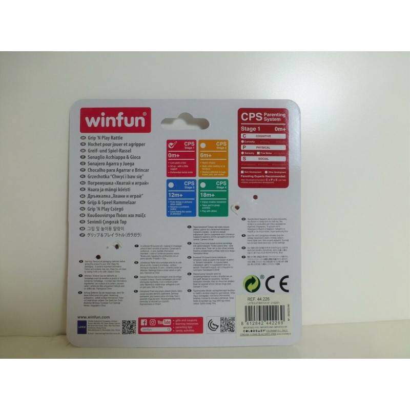 Hochet Winfun Plastique 12 x 13,5 x 12 cm (12 Unités)