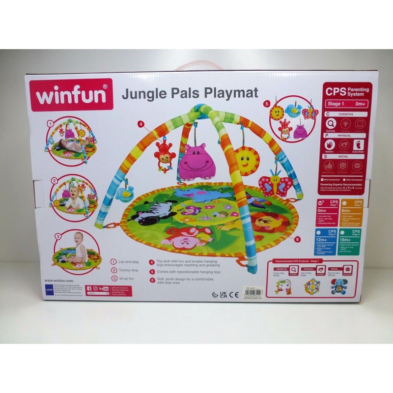 Tapis de jeu Winfun Jungle Tissu (4 Unités)