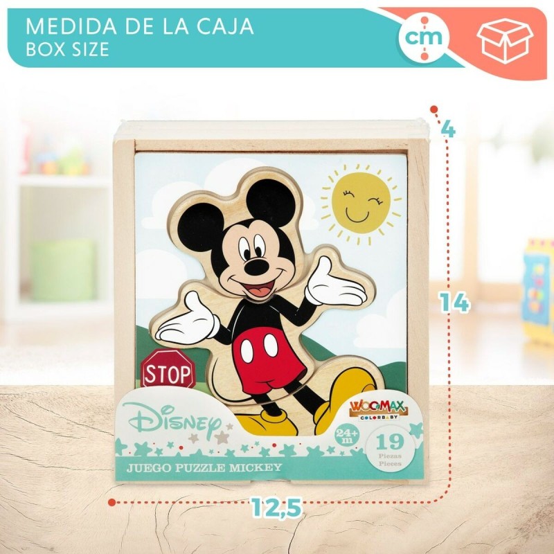 Puzzle enfant en bois Disney + 2 Ans (12 Unités)