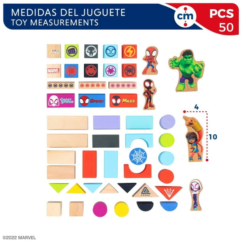 Playset Spidey Amazing Friends 50 Pièces 4 Unités 8 x 9,5 x 1,5 cm