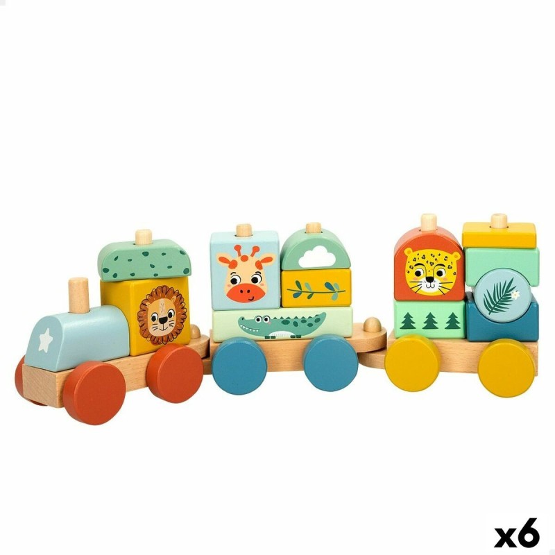 Train Woomax 33 x 11 x 7 cm animaux (6 Unités)