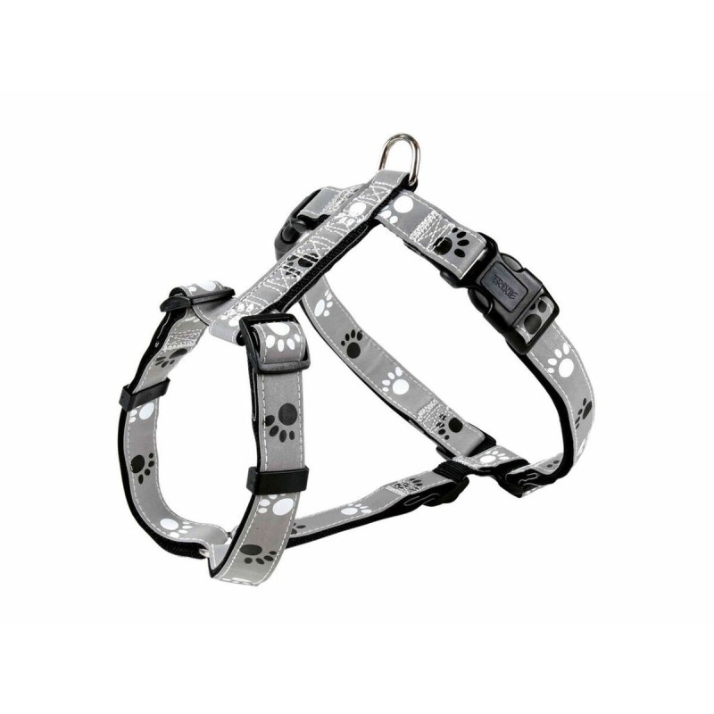 Harnais pour Chien Trixie Silver Reflect Noir Gris S/M