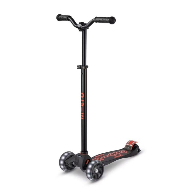 Scooter Micro Micro Deluxe Pro LED Noir Rouge