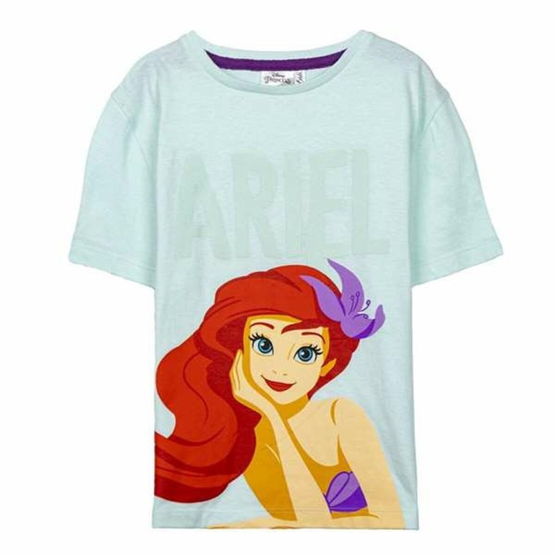 T shirt à manches courtes Enfant Disney Princess Vert Vert clair