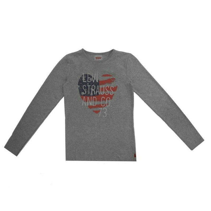 T-shirt à Manches Longues Enfant Levi's Fille Gris foncé