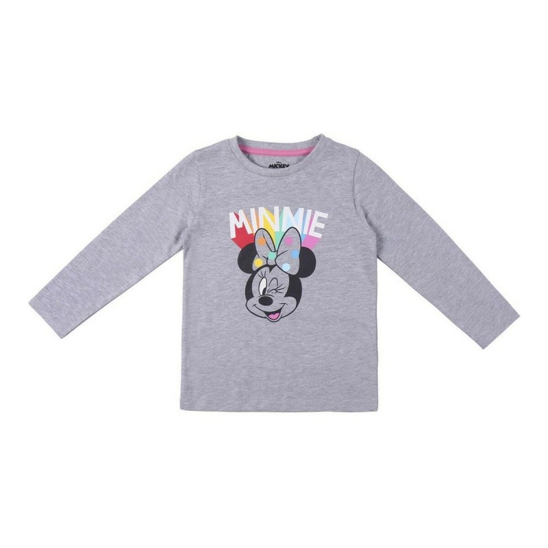 T-shirt à Manches Longues Enfant Minnie Mouse Gris