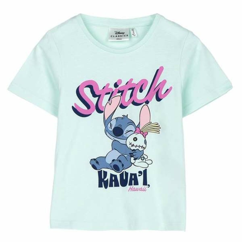 T shirt à manches courtes Enfant Stitch Vert