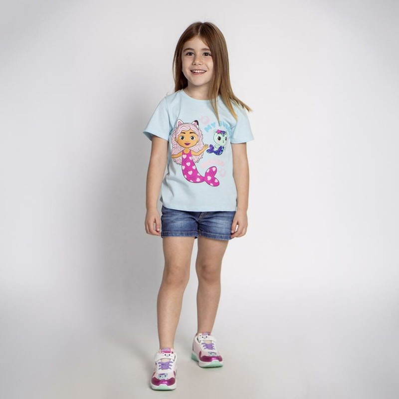 T shirt à manches courtes Enfant Gabby's Dollhouse Turquoise