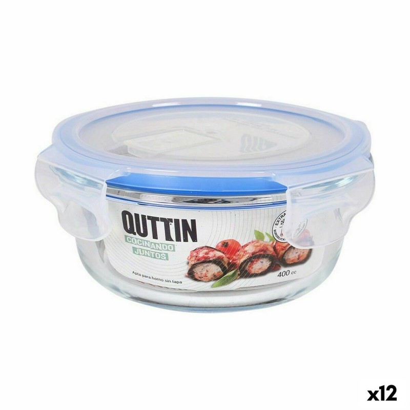 Panier-repas rond avec couvercle Quttin Transparent 400 ml Ø 13