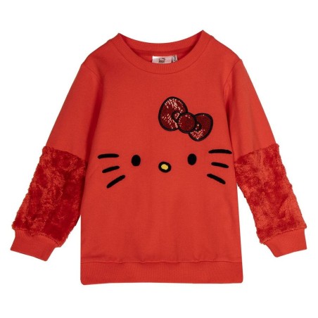 Sweat sans capuche Hello Kitty Rouge