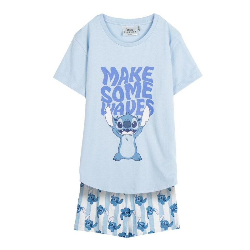 Pyjama D'Été Stitch Bleu