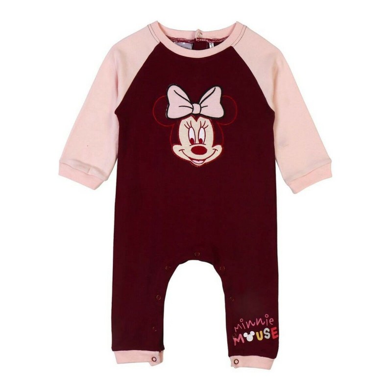 Barboteuse à Manches Longues pour Bébé Minnie Mouse Bordeaux