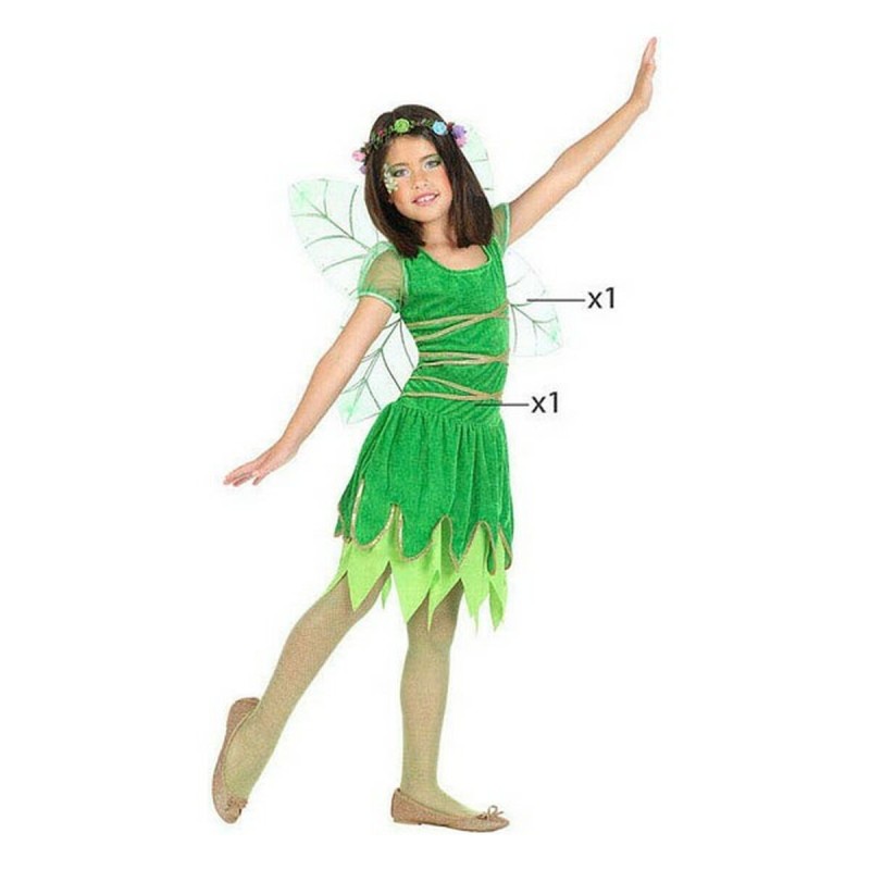 Déguisement pour Enfants Vert Fée du Printemps Fantaisie (2 Pièces) (2 pcs)