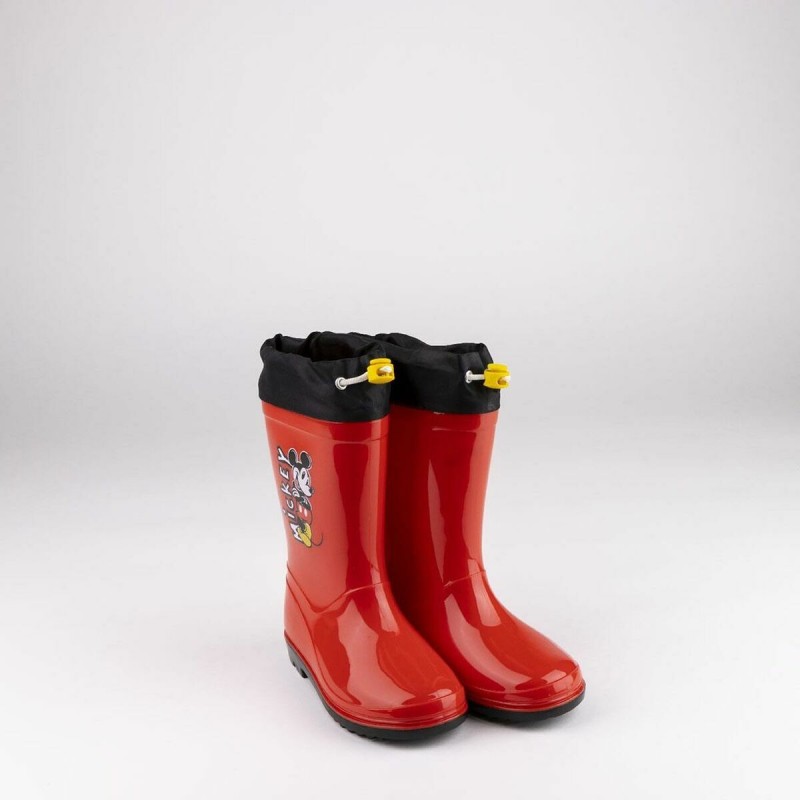 Bottes en Caoutchouc pour Enfants Mickey Mouse Rouge