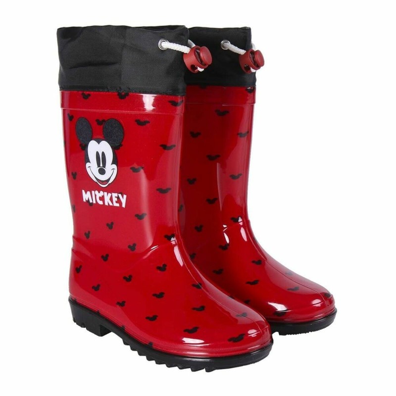 Bottes en Caoutchouc pour Enfants Mickey Mouse Rouge