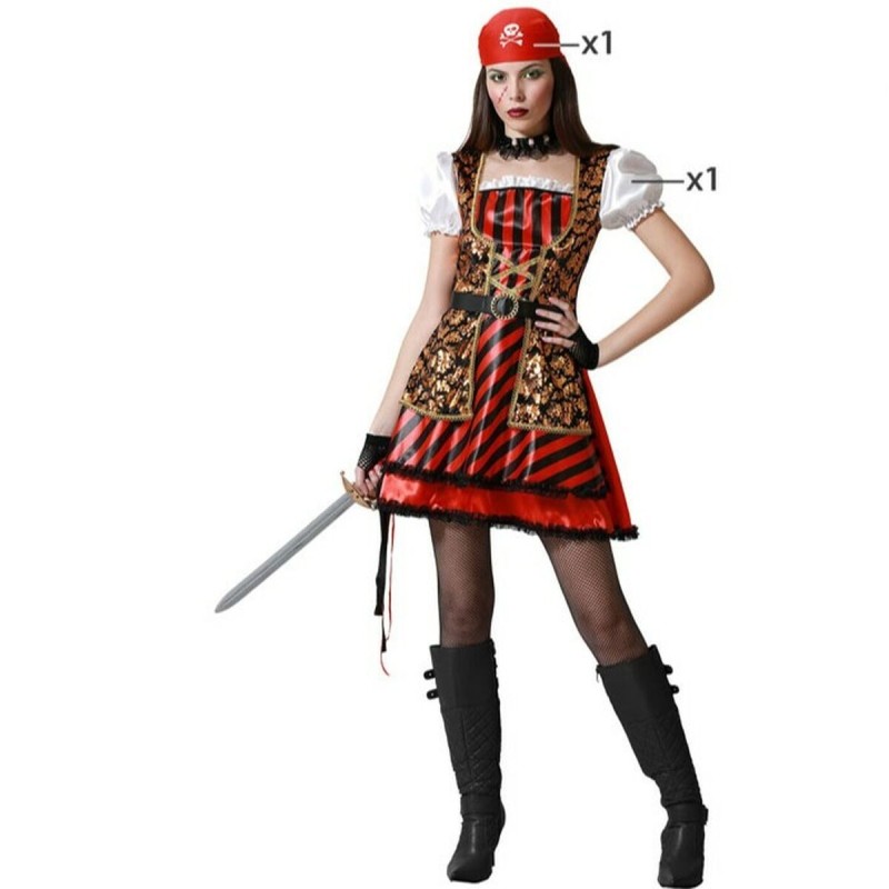 Déguisement pour Adultes Rouge Femme pirate