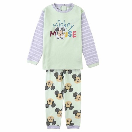 Pyjama Enfant Mickey Mouse Rose Vert Gris