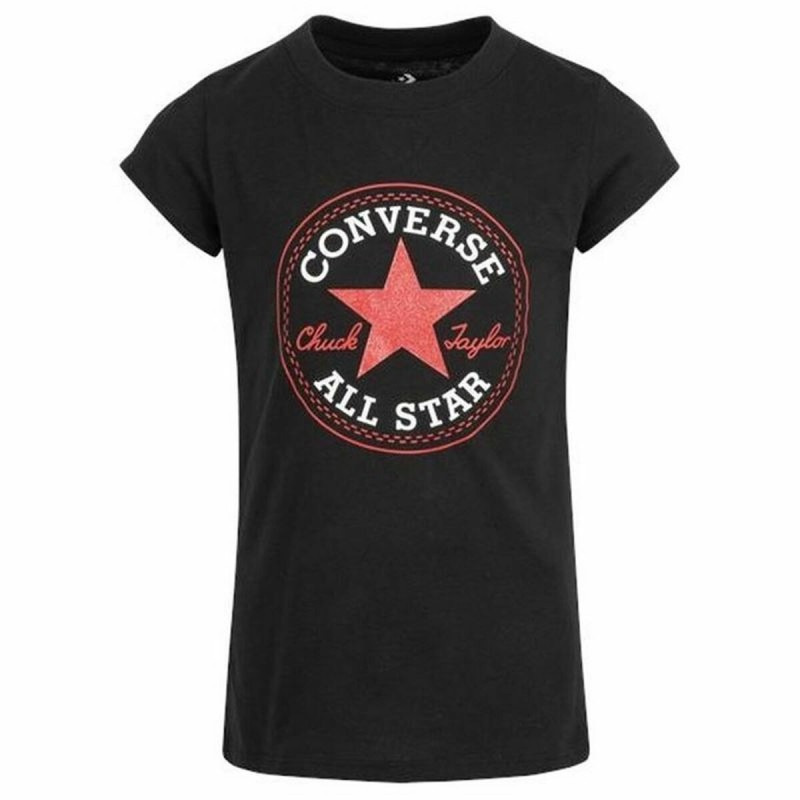 T shirt à manches courtes Enfant Converse Timeless Patch Noir