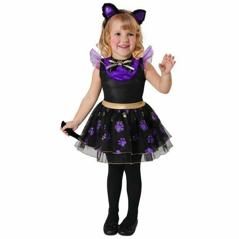 Déguisement pour Enfants My Other Me Noir Violet Chatte (3 Pièces)