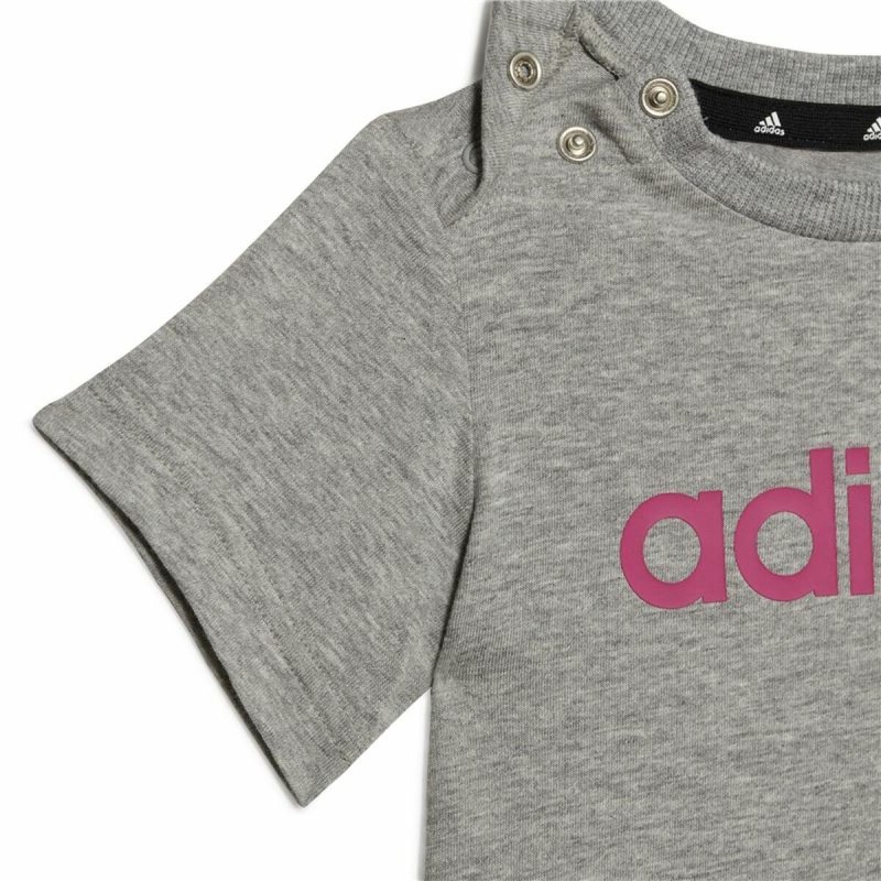 Ensemble de Sport pour Bébé Adidas Essentials Lineage Gris foncé