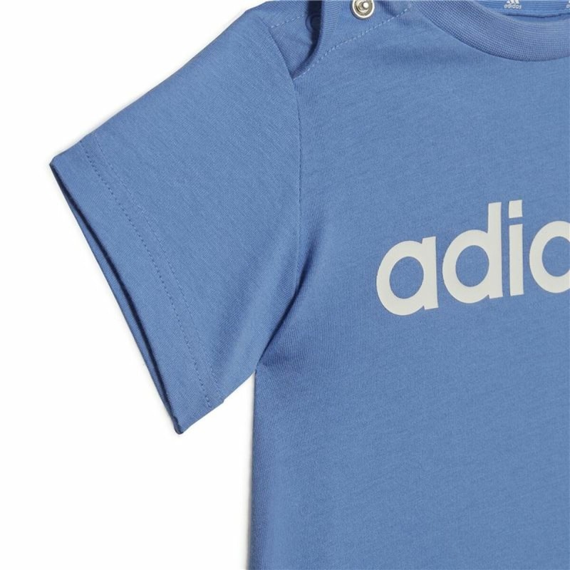 Ensemble de Sport pour Bébé Adidas 3 Stripes Bleu