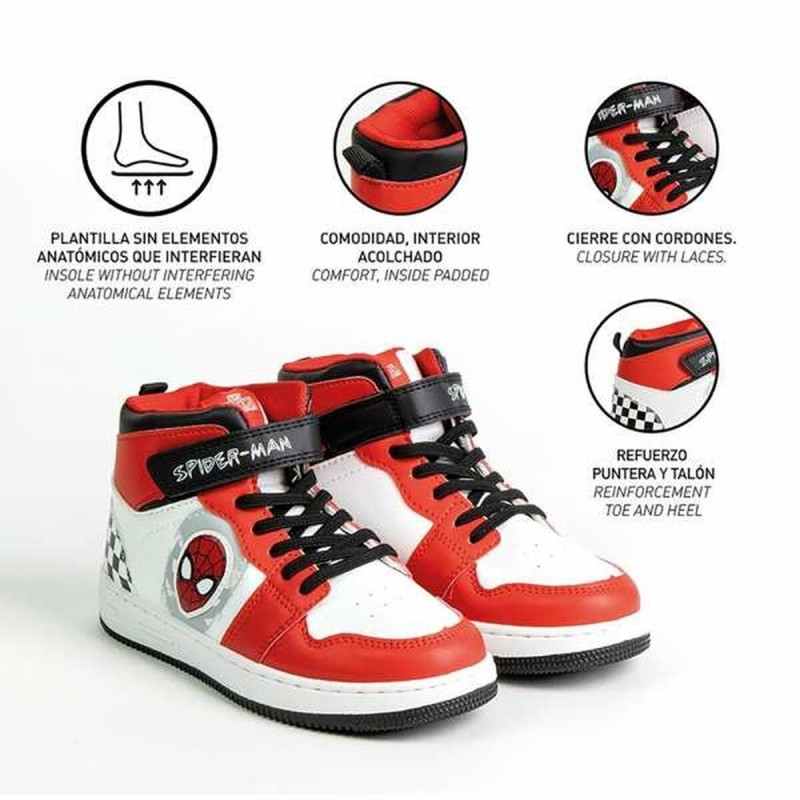 Chaussures de Sport pour Enfants Spider-Man Rouge