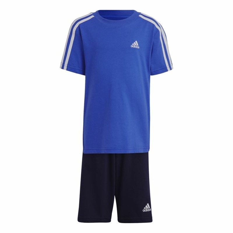 Ensemble de Sport pour Enfants Adidas 3 Stripes Bleu