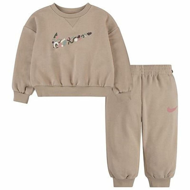 Ensemble de Sport pour Enfants Nike Nsw Primary Play Marron 2 Pièces