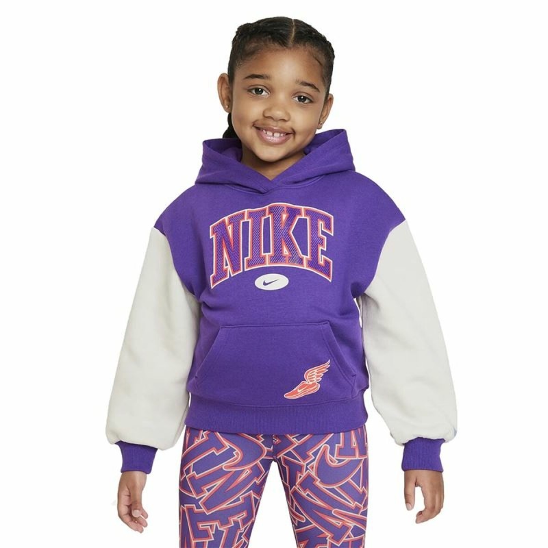 Sweat-shirt à capuche fille Nike Join The Club Violet