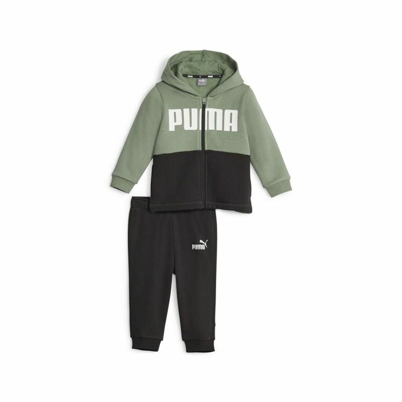 Survêtement pour Bébé Puma Minicats Colorblockk Noir Vert