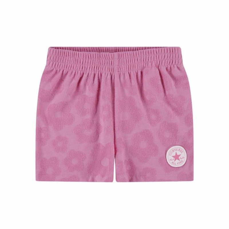 Ensemble de Sport pour Enfants Converse Floral Jacquard Rose foncé