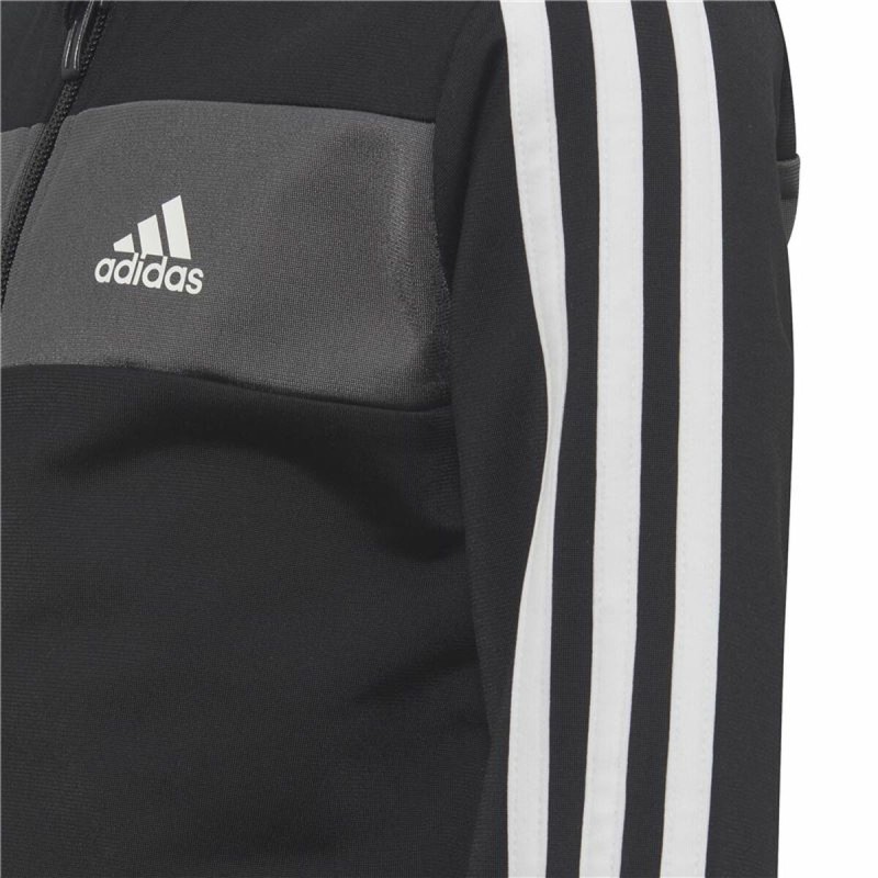 Survêtement Enfant Adidas Essentials Shiny 3 Stripes Noir