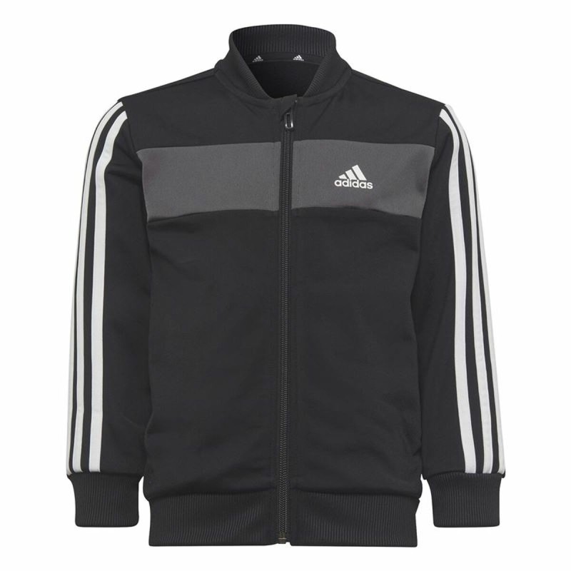 Survêtement Enfant Adidas Essentials Shiny 3 Stripes Noir