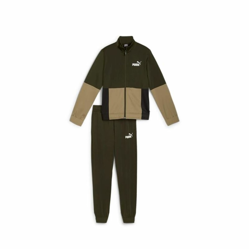 Survêtement Enfant Puma Colorblock Poly Suit Kaki Olive